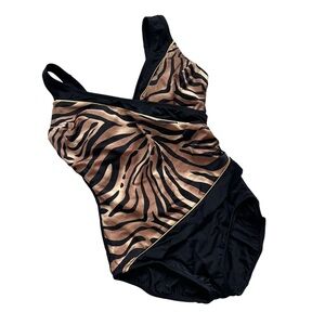 Longitude Animal Print Woman’s One Piece - Size 6